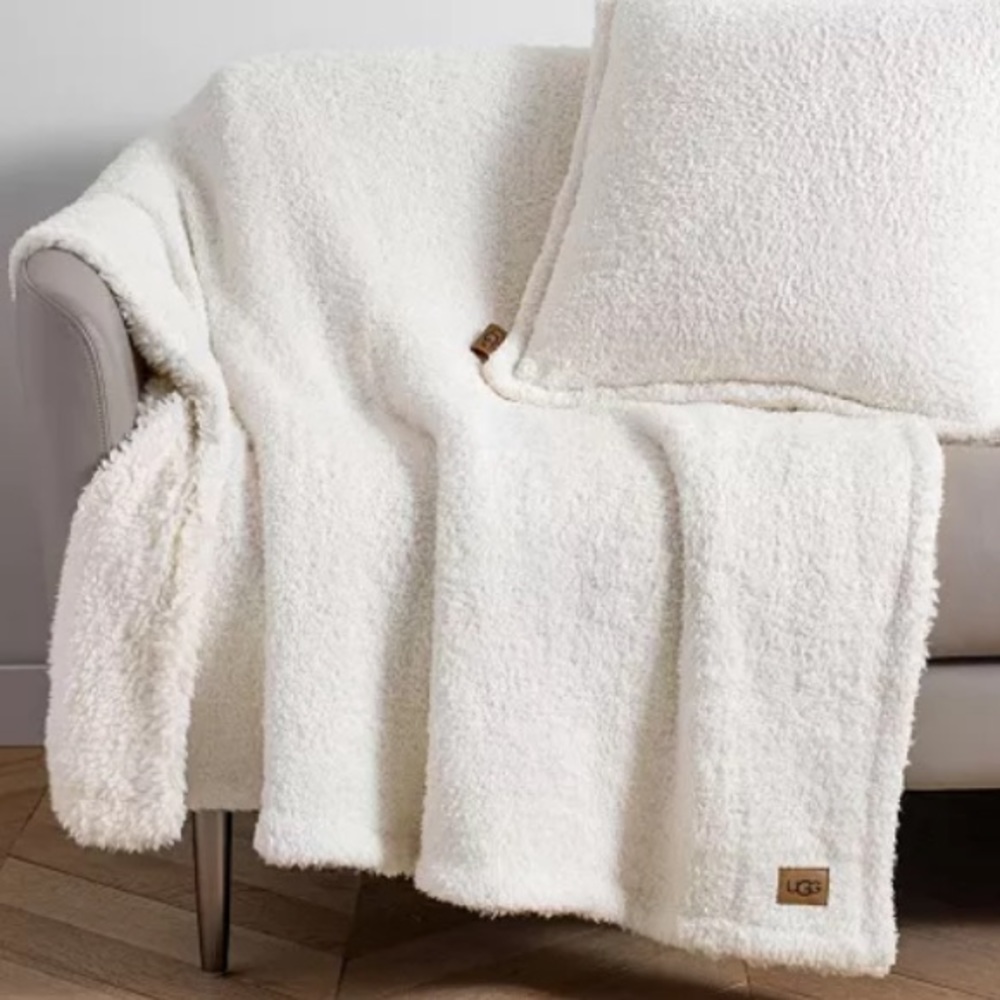 NWT UGG PLUSH ANA THROW BLANKET SNOW WHITE 50 X 70